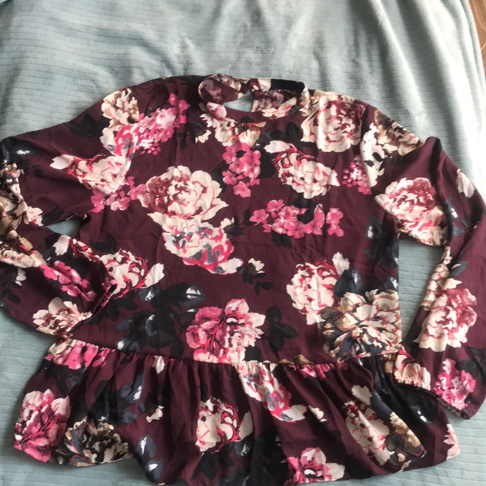 Loft Outlet Floral Peplum blouse